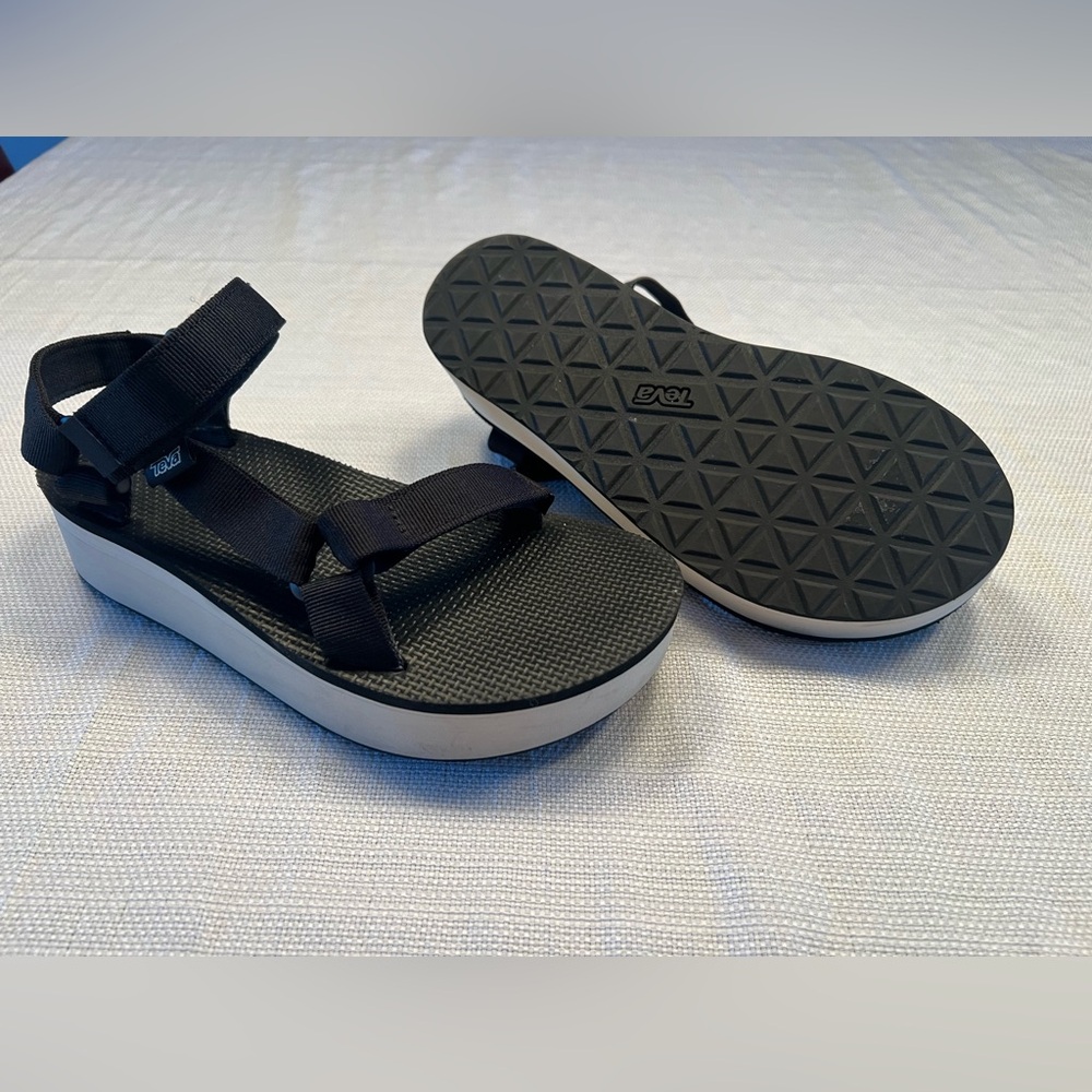 Teva Black and White Sandals